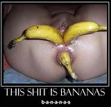 Ass pussy banana spread stretch