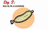 condom over the banana and tie a knot in the end. Bury the banana ...