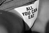 all you can eat pussy creampie EAT ALL THE PUSSY! pants black white