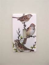 Single 3 Birds with Pussy Willows light switch cover switch plate