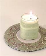 Handmade Pussy Willow Branches Candle Mat- Green $25
