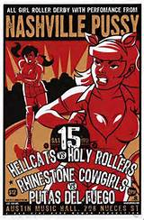 Scrojo Nashville Pussy Roller Derby Poster