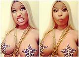 Nicki Minaj Topless With Nipple Pasties
