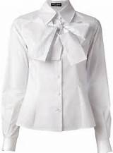 Dolce & Gabbana Pussy Bow Shirt in White | Lyst