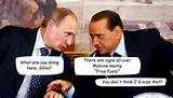 ... of the day: Vladimir Putin and Silvio Berlusconi discuss Pussy Riot