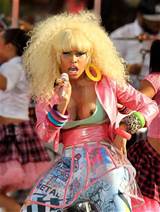 Nicki Minaj Wardrobe Malfunction Nipple Slip On Good Morning America