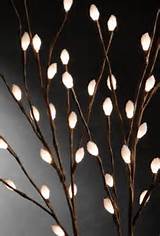 Pussy Willow LED Branches Plug In w/ 48 LEDs (set of 2 branches) $22