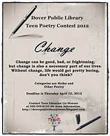 ... Public Library is now accepting entries for its Teen Poetry Contest