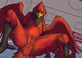 ... at viewer nude pinup pussy red feathers solo syrinoth wings | 1053454