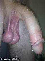 Cock closeup of a HOT! Dripping wet BIG COCK! & Low hanging cum balls ...