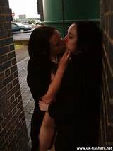 Lesbians kissing and pussy licking in public - by UK Flashers ...