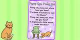 Pussy Cat Pussy Cat Nursery Rhyme Poster - rhymes, poem, display