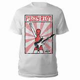 From Madonna's online store: Pussy Riot T-Shirt. Click to enlarge