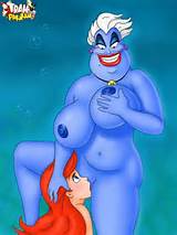 Little Mermaid licks Ursula's pussy