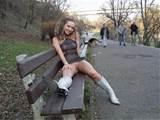 ... in public photo woman flashes pussy in park - amateur voyeur pictures