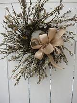 Pussy Willow Wreath With Burlap Bow Willow by donnahubbard, $50.00