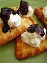 ... Waffle Day (bless linguistics for that) - blueberry jam or applesauce
