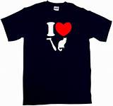 Heart (LOVE) Shaved Pussy (Cat) Logo Men's tee Shirt