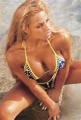 Trish Stratus showing her magnificent cleavage