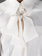 Dolce & Gabbana Pussy Bow Shirt in White | Lyst