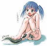 blue hair blush censored creature in pussy creature inside eel ...