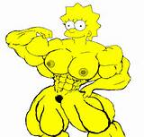 abs adorable big_breasts cute flex lisa_simpson muscle muscular ...