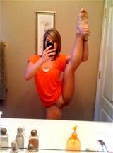 Hot Blonde Self Shot Pussy Stretch