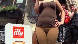 Big Pussy Mound On This Tan Leggings Girl