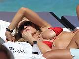 images of Images Of Eyeho Rita Rusic Red Bikini Nipple Slip In Miami