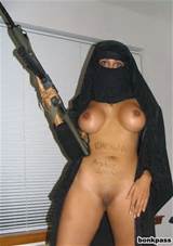 Sexy indian tits on this muslim girl with AK-47