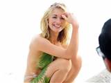 Yvonne Strahovski nude bodypaint sexy photo session SoBe ad in Miami ...