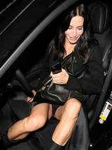 Courteney Cox Upskirt Getting Out The Car