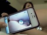 smartphonesmut:Kinky iPhone self shot. Pierced pussy and a butt plug.