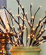 Lighted Pussy Willow Branch 96 Bulb â€“ 3 Stems â€“ Electric