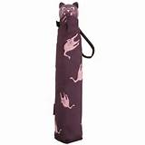 Pussy Cat Folding Umbrella by Rainbow of Milan - Purple