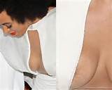 Solange Knowles in wide cleavage nip slip - Star Private