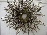 Pussy Willow Wreath Easter Wreath Spring and by donnahubbard, $40.00