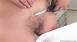 Trimming and shaving her pussy hair