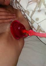 Swollen clit content vacuum pump pussy vibrator insertion oral sex