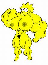 abs big_breasts flex humongous_breasts lisa_simpson muscle muscular ...
