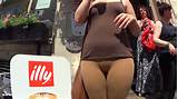 Big Pussy Mound On This Tan Leggings Girl