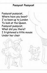 Nursery rhyme coloring pages- Pussy cat Pussy cat